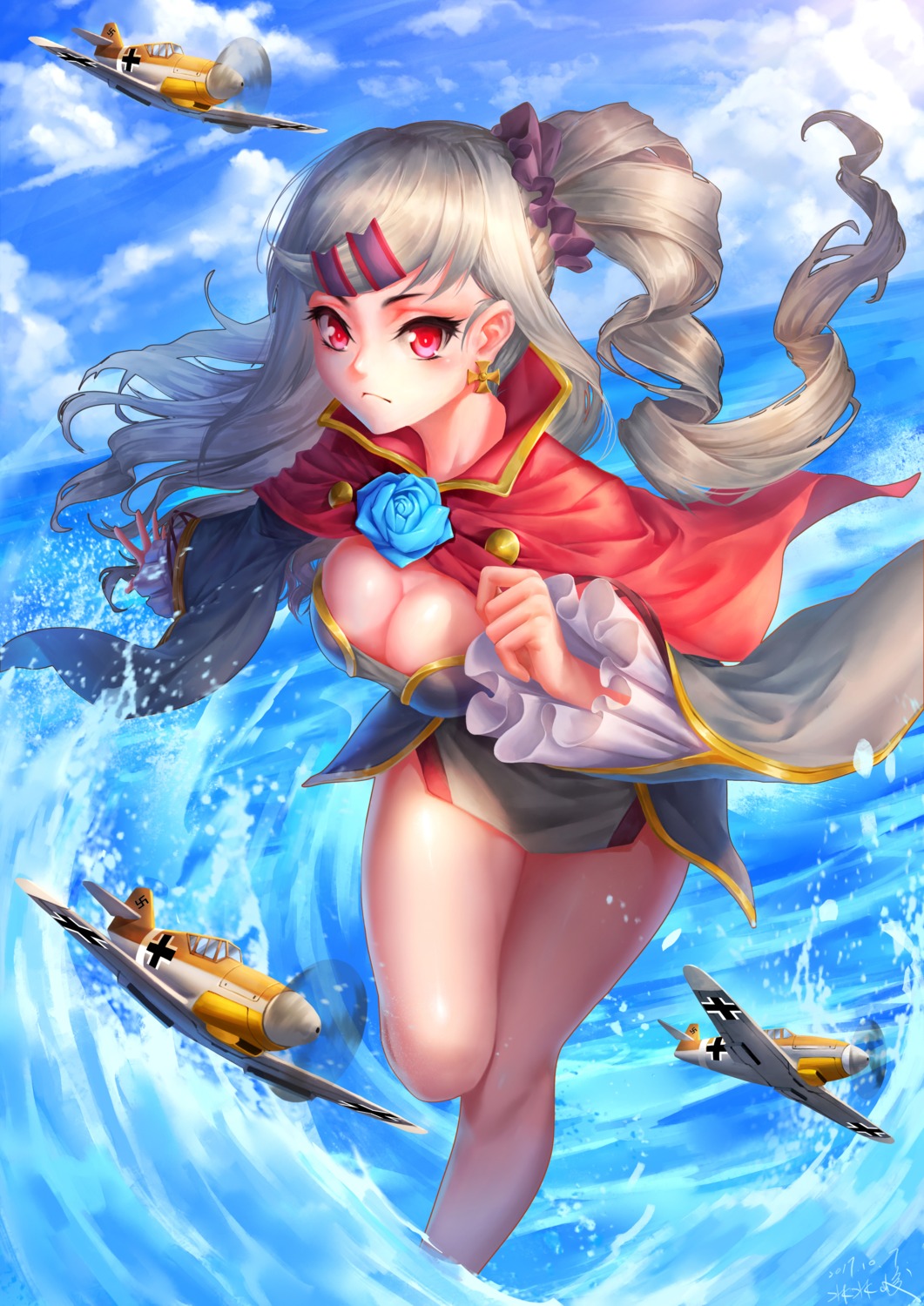 a789gg cleavage warship_hime wet