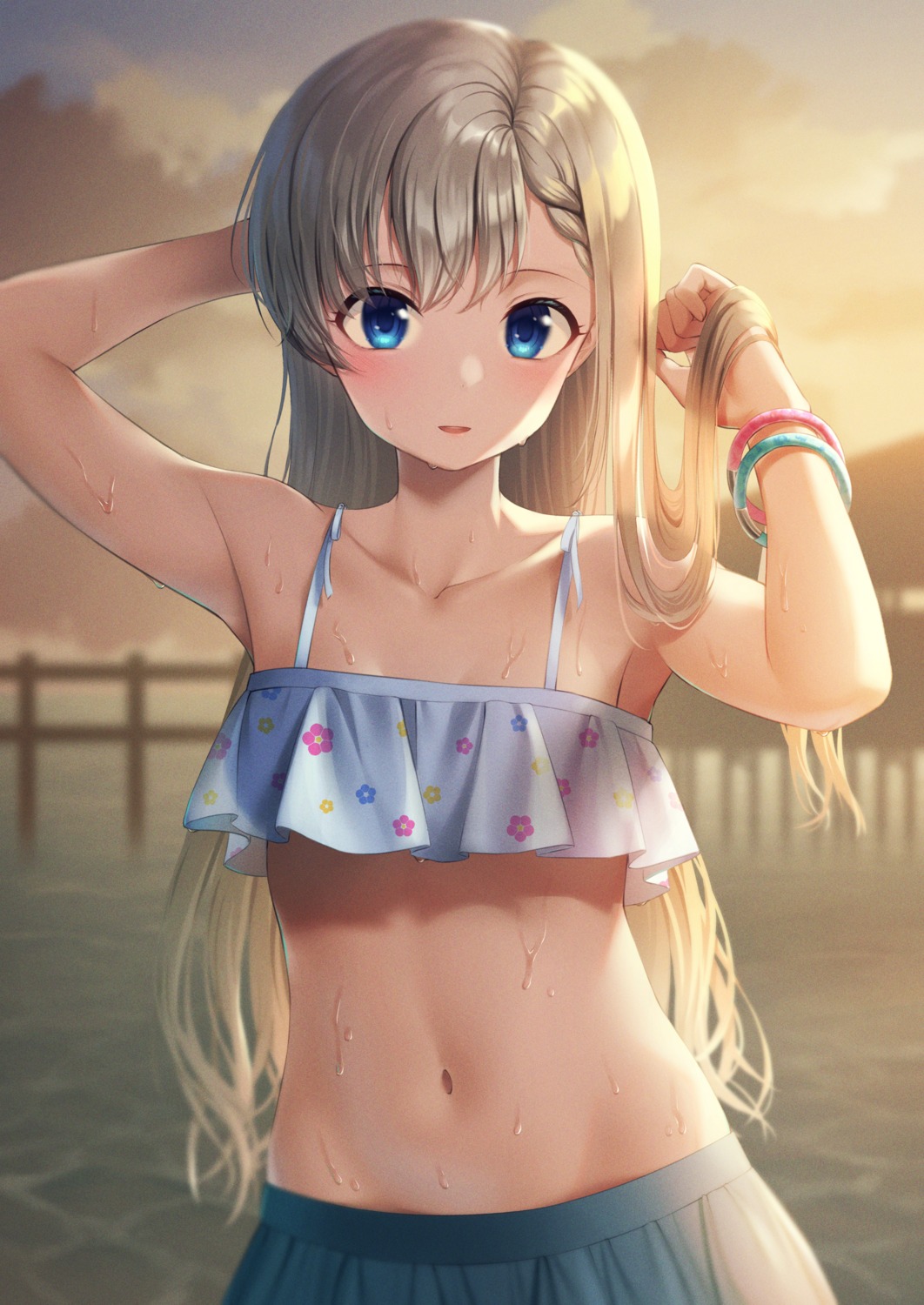 bikini_top cleavage hisakawa_hayate swimsuits the_idolm@ster the_idolm@ster_cinderella_girls the_idolm@ster_cinderella_girls_starlight_stage tsunenorip wet