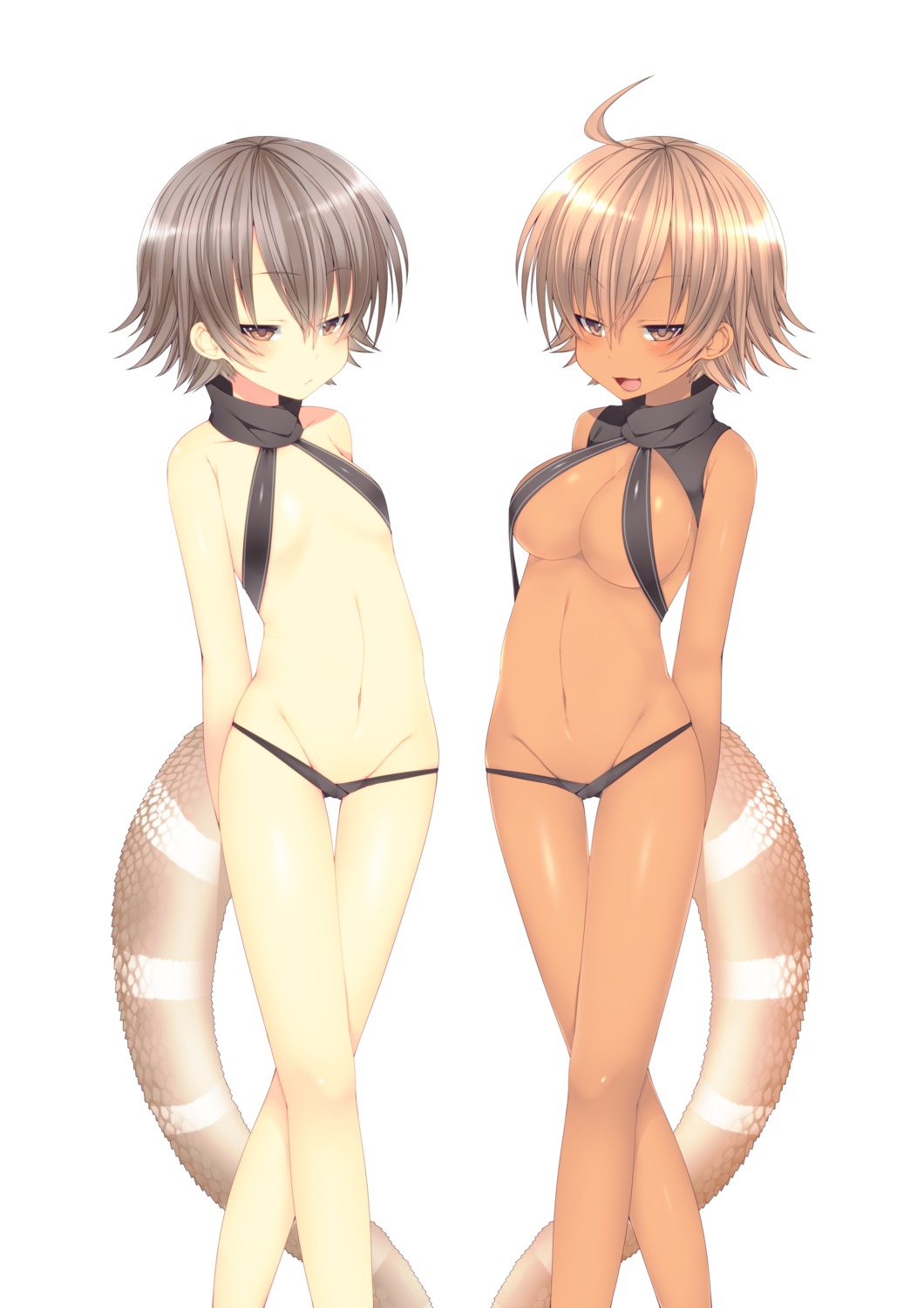 bikini cleavage dancho_(dancyo) loli sling_bikini swimsuits tail