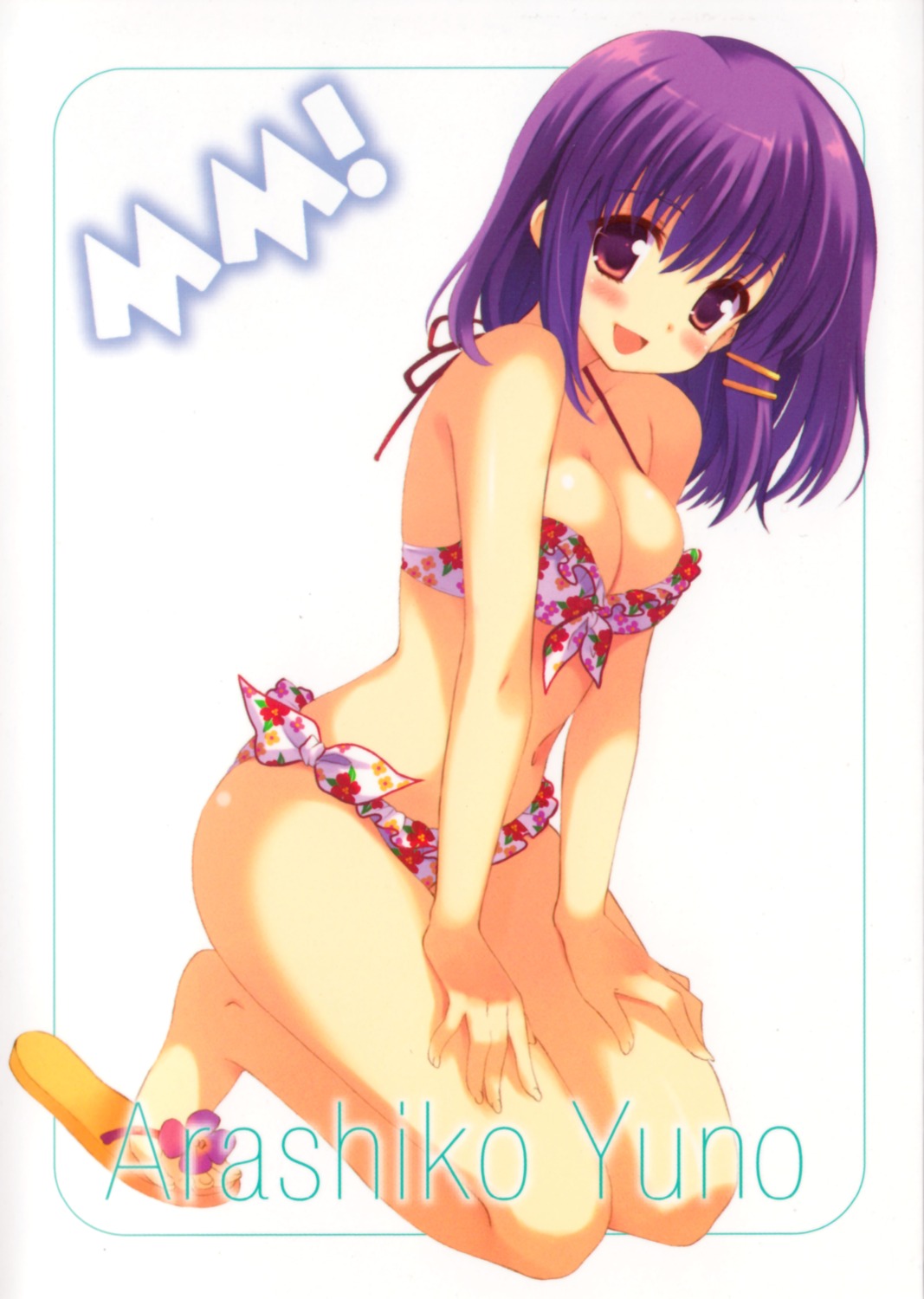 bikini cleavage jpeg_artifacts mm! sakura_koharu scanning_resolution swimsuits yuuno_arashiko