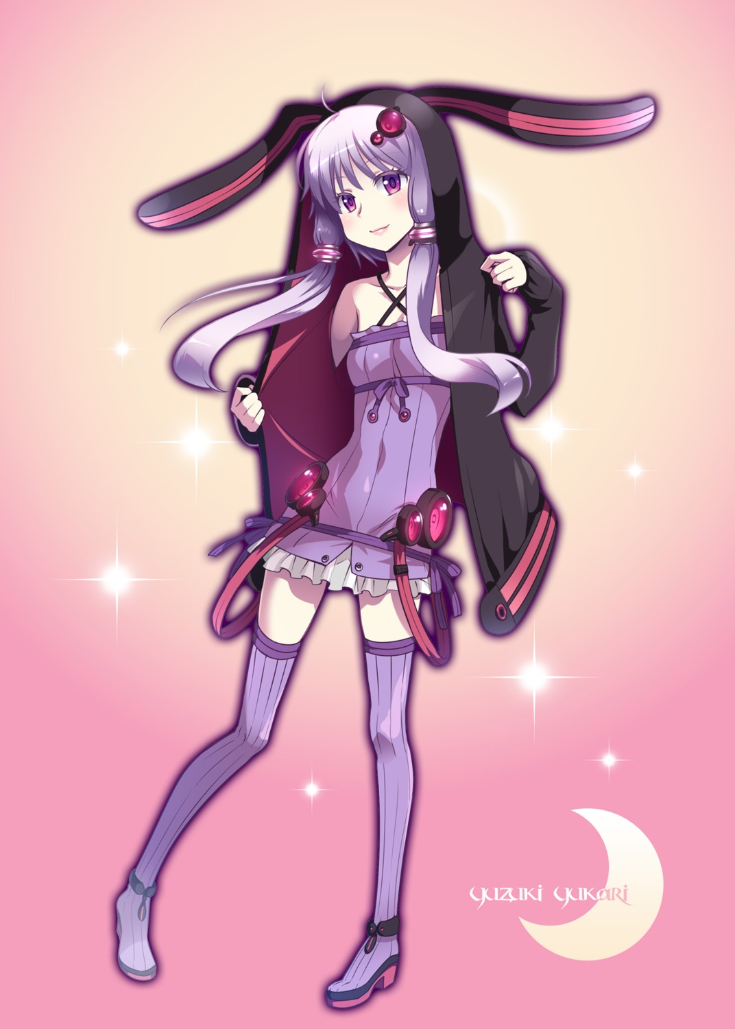 animal_ears caffein thighhighs vocaloid yuzuki_yukari