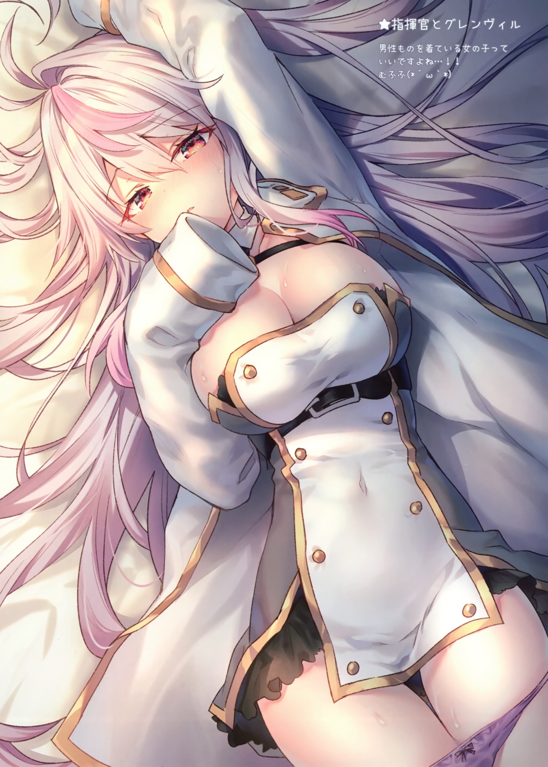 azur_lane cleavage dress eterna grenville_(azur_lane) panty_pull riichu