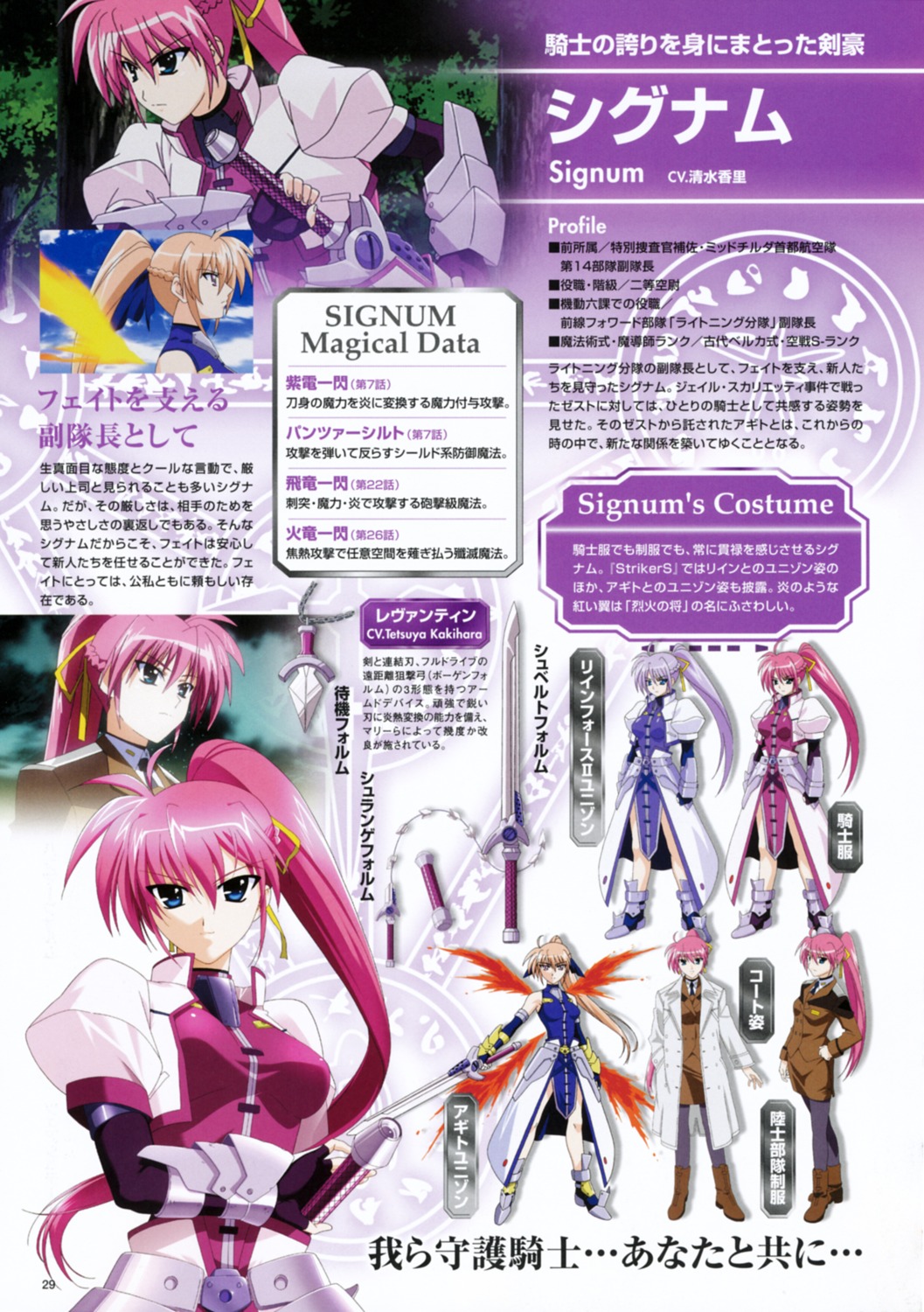 character_design mahou_shoujo_lyrical_nanoha mahou_shoujo_lyrical_nanoha_strikers pantyhose profile_page signum