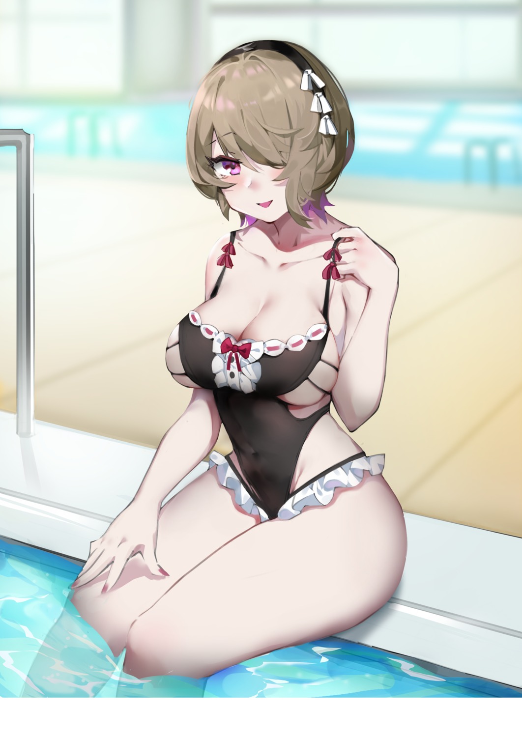 benghuai_xueyuan honkai_impact rita_rossweisse sanmery swimsuits wet