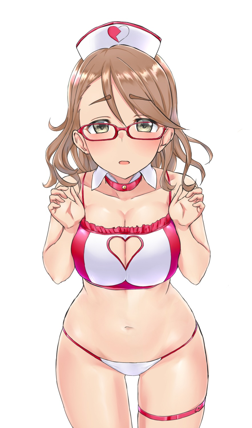 aimobake bra cleavage garter pantsu the_idolm@ster the_idolm@ster_cinderella_girls yanagi_kiyora