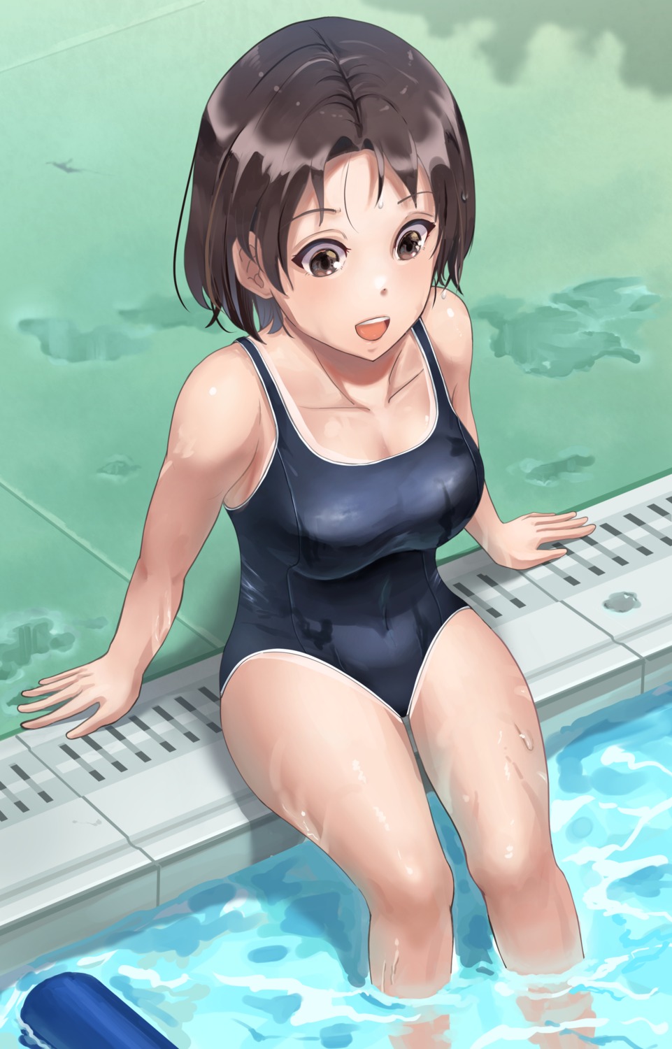 school_swimsuit swimsuits tagme tan_lines wet