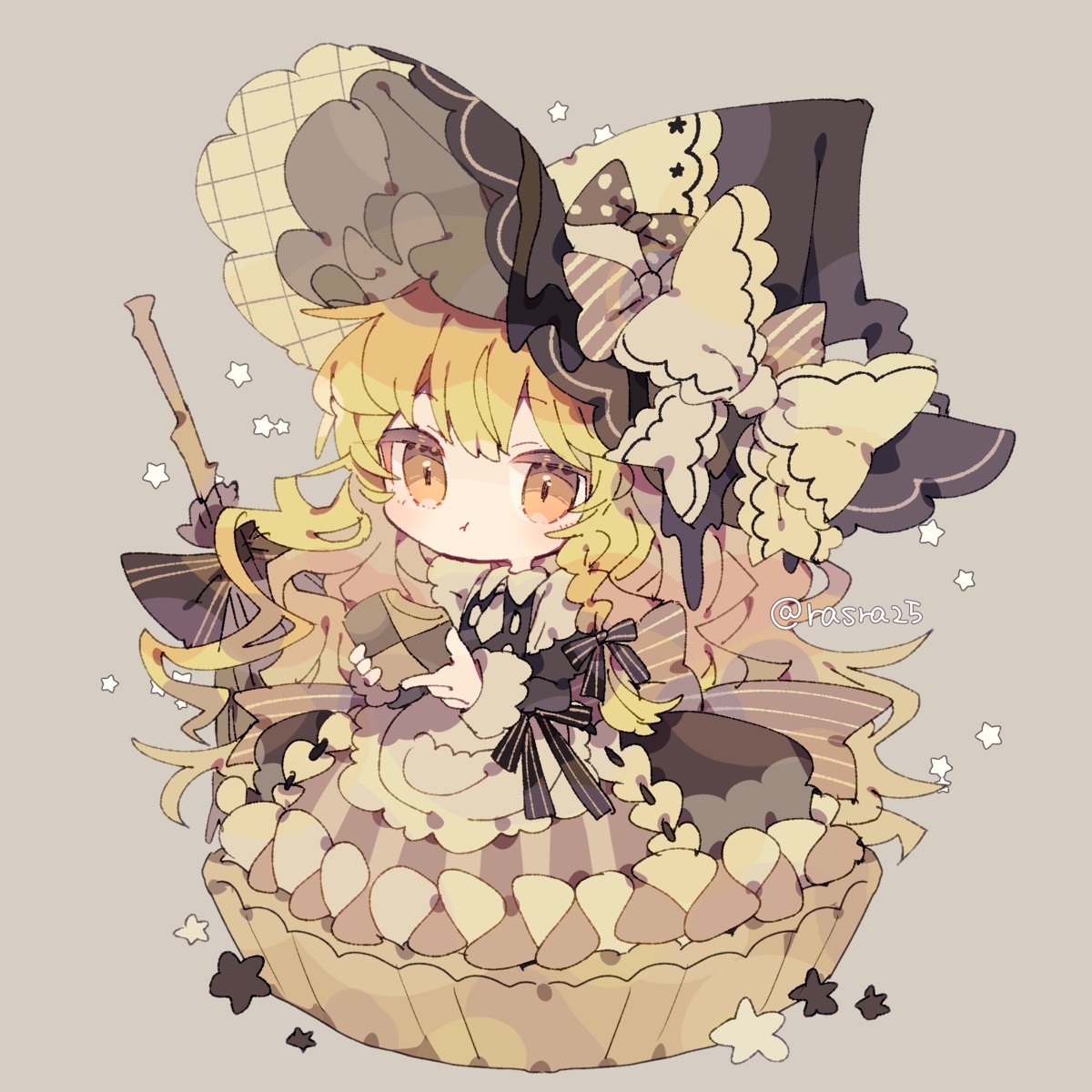 chibi dress kirisame_marisa nikorashika touhou witch