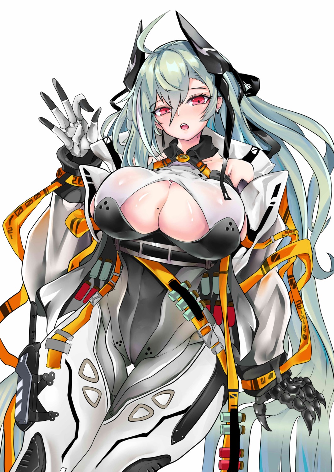 bodysuit girls_frontline kive ltlx_7000_(girls_frontline) no_bra see_through