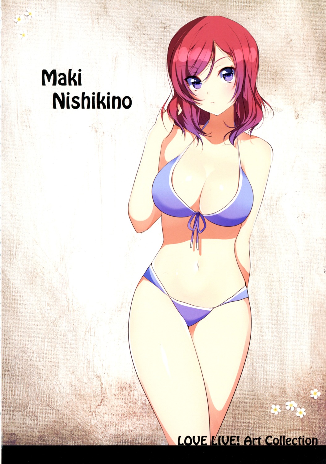 bikini cleavage cropme love_live! matarou nishikino_maki swimsuits