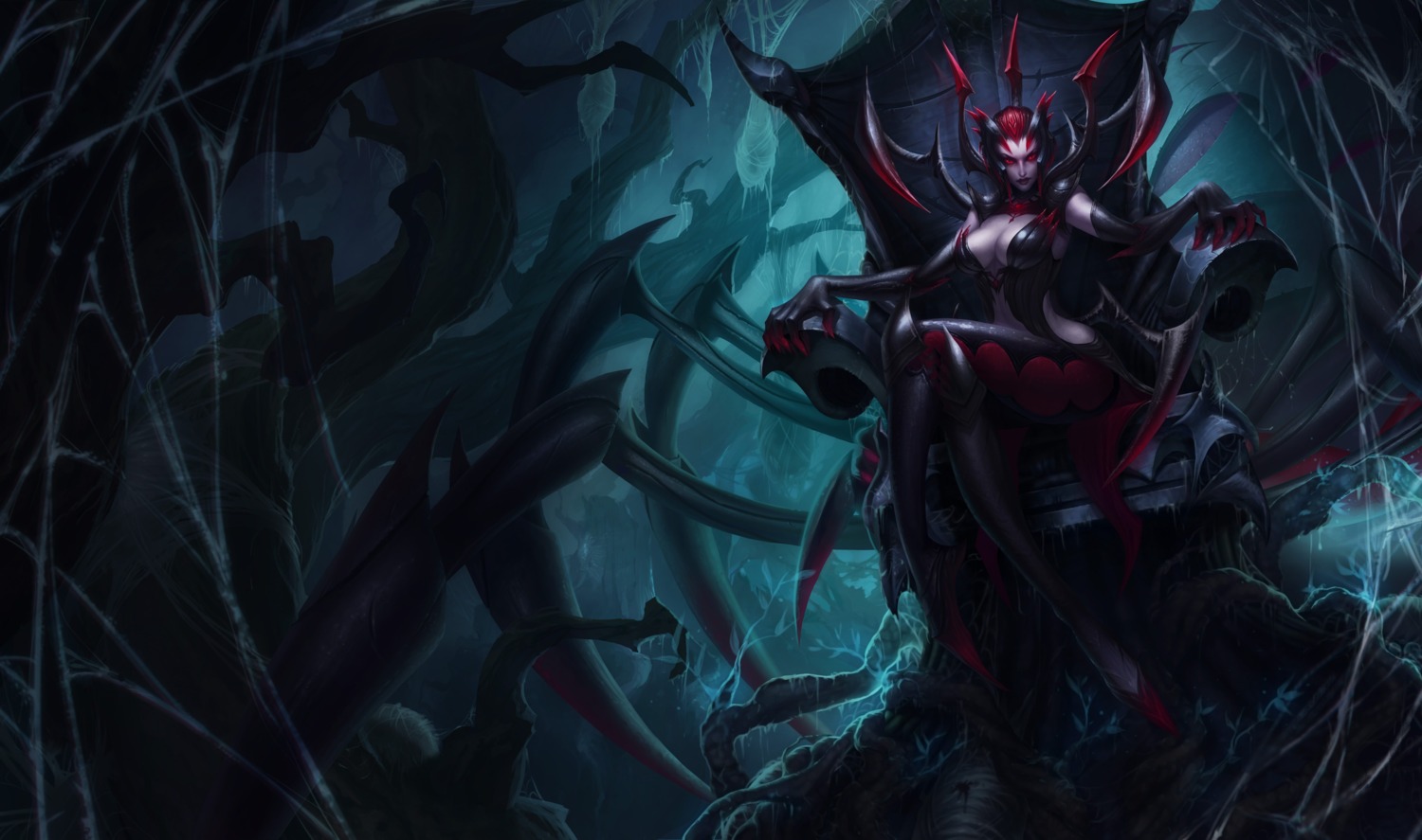 cleavage elise_(league_of_legends) league_of_legends monster_girl no_bra tagme