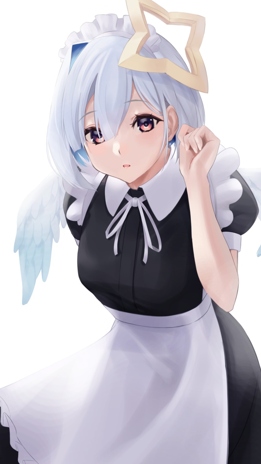 _smallpine_ amane_kanata angel hololive maid wings