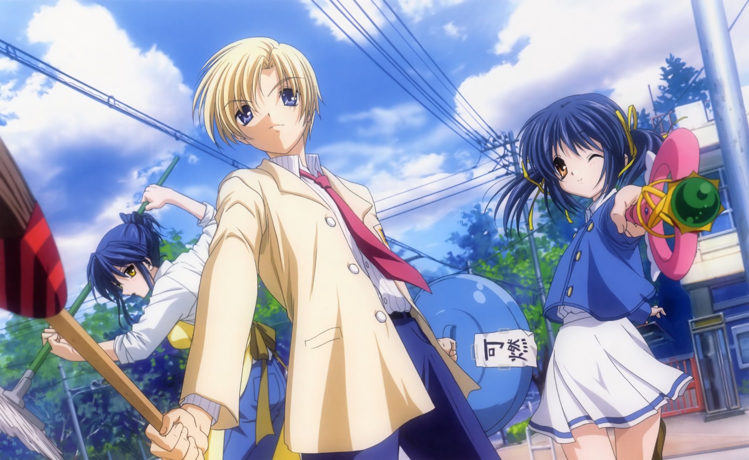 clannad ikeda_kazumi sagara_misae seifuku sunohara_mei sunohara_youhei