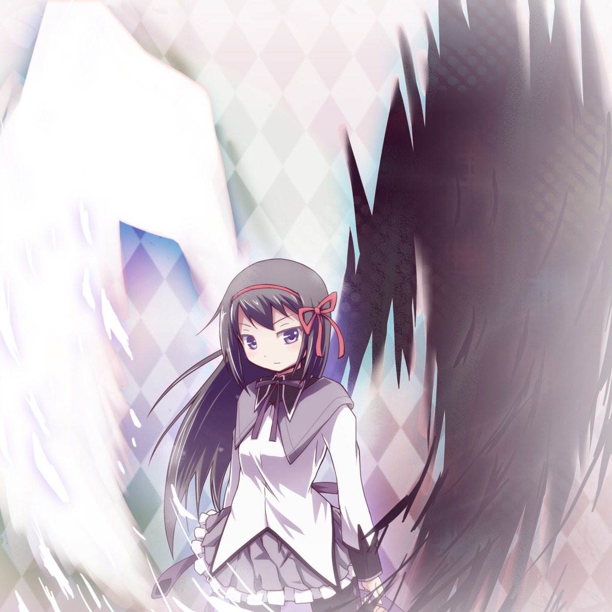 akemi_homura mahou_shoujo_madoka_magica tatami wings