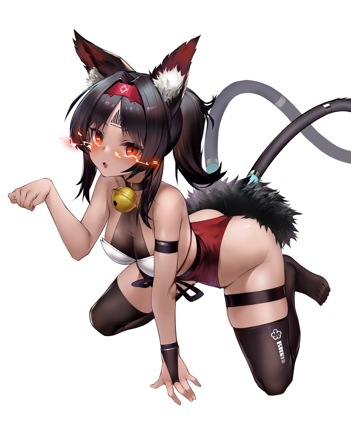 animal_ears garter janload1ng leotard nekomimi tail tattoo thighhighs