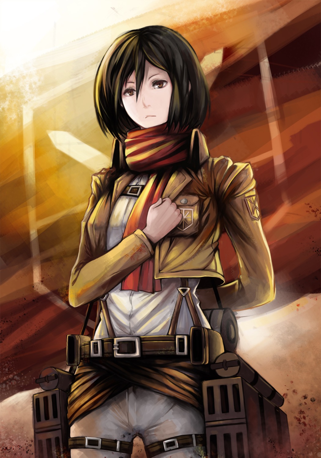 feef mikasa_ackerman shingeki_no_kyojin uniform