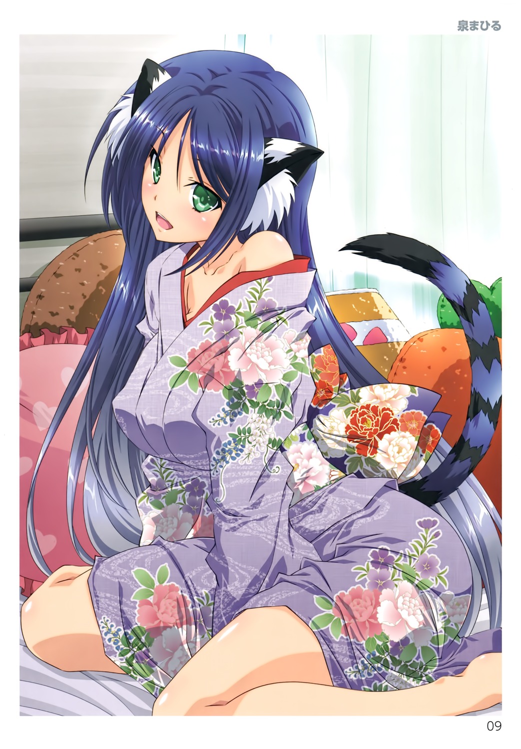 animal_ears izumi_mahiru kimono tail toranoana