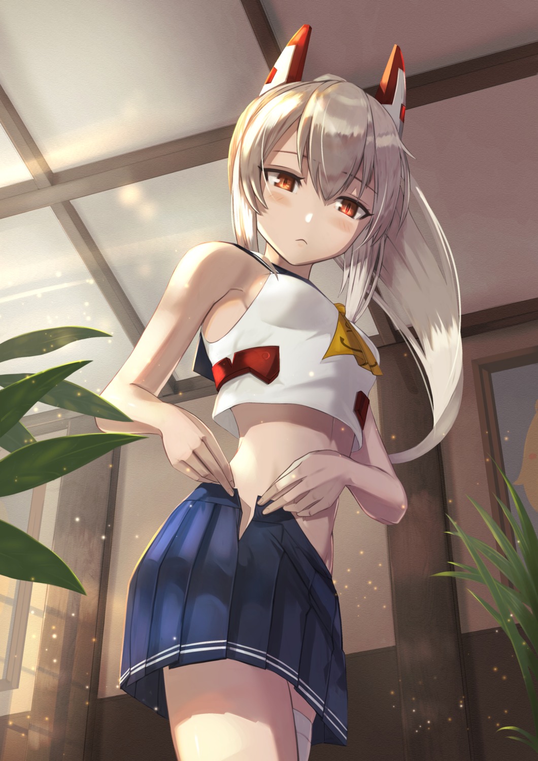 announ_(kurotya) ayanami_(azur_lane) azur_lane seifuku undressing