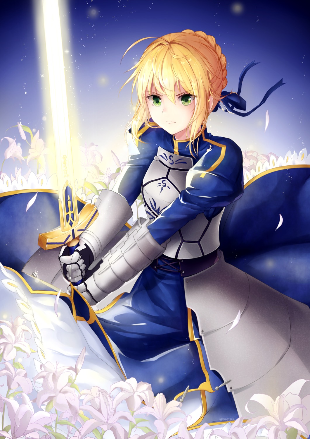 armor autographed dress fate/stay_night oretsuu saber sword