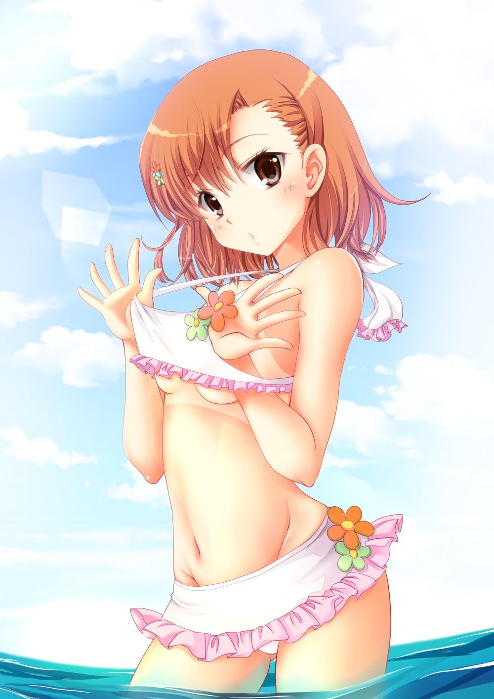 bikini chize_c misaka_mikoto swimsuits tan_lines to_aru_kagaku_no_railgun to_aru_majutsu_no_index underboob