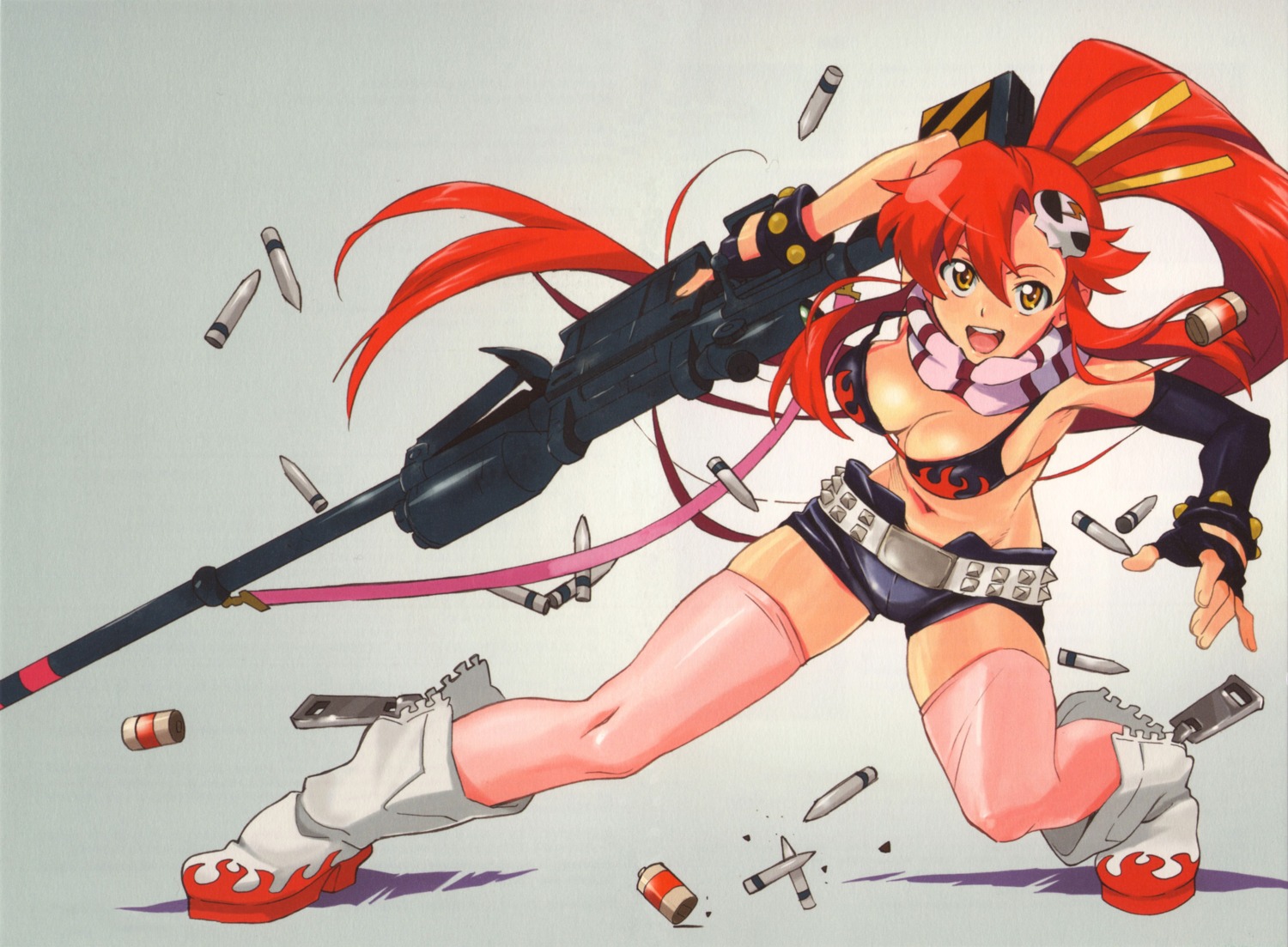 bikini_top cleavage gun nishigori_atsushi swimsuits tengen_toppa_gurren_lagann thighhighs yoko