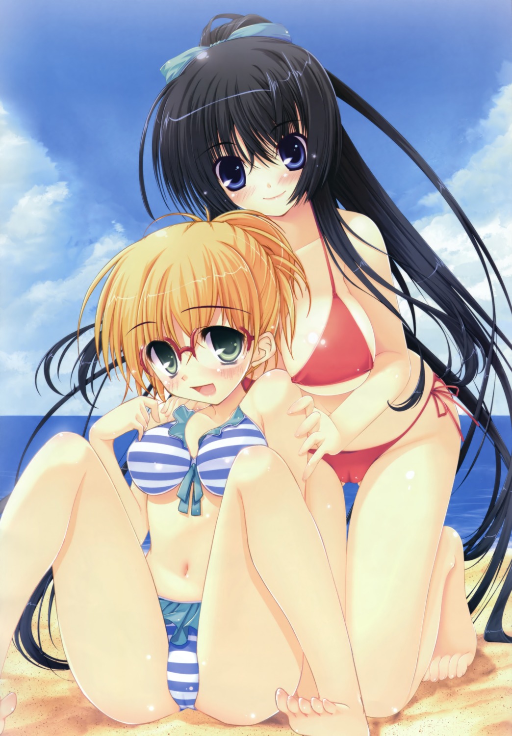 akanozuki_hasuya bikini cameltoe cleavage hime_x_hime megane moric nagasawa_nanami sanomine_hikaru swimsuits