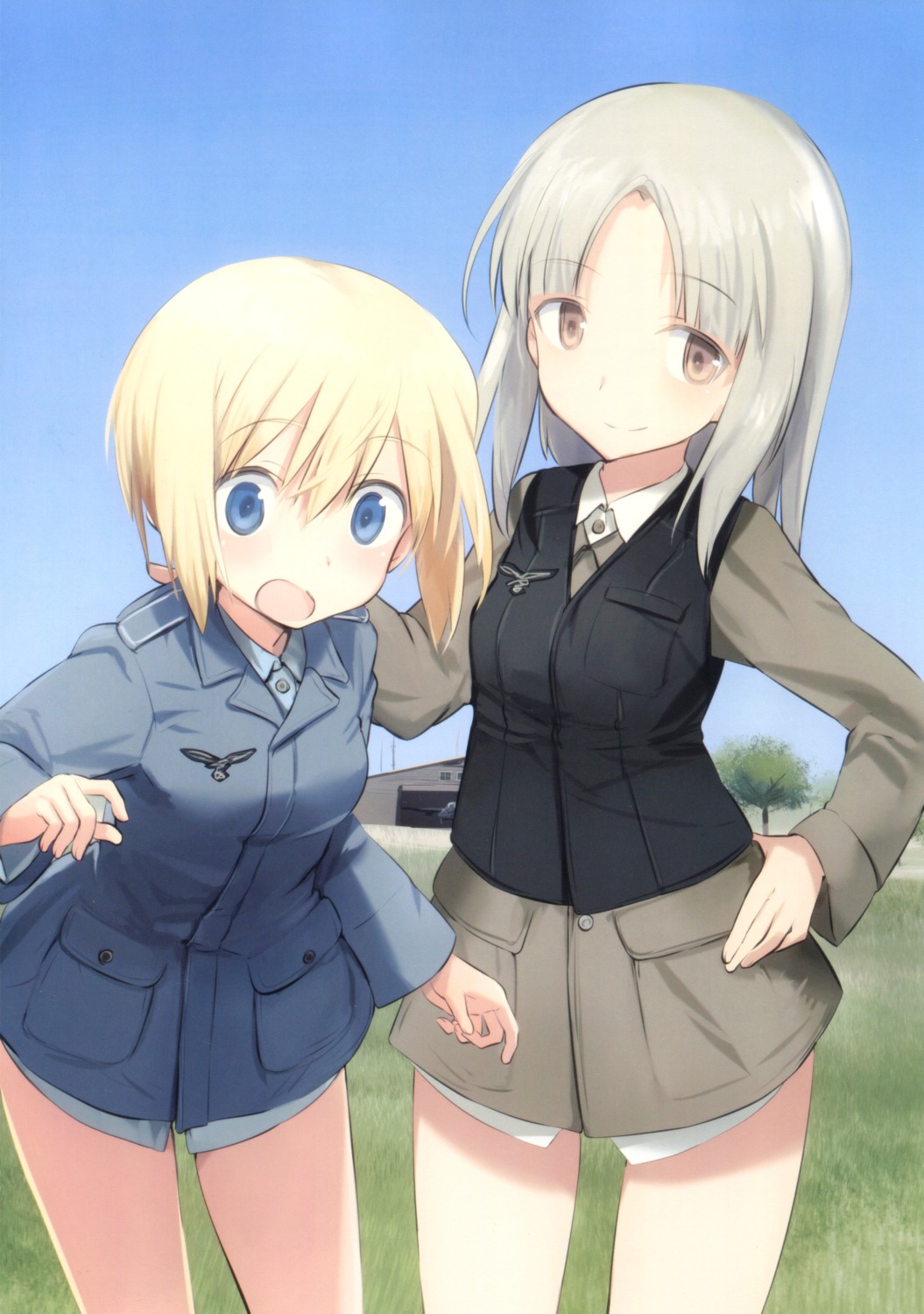 edytha_rossmann erica_hartmann shimada_humikane strike_witches uniform