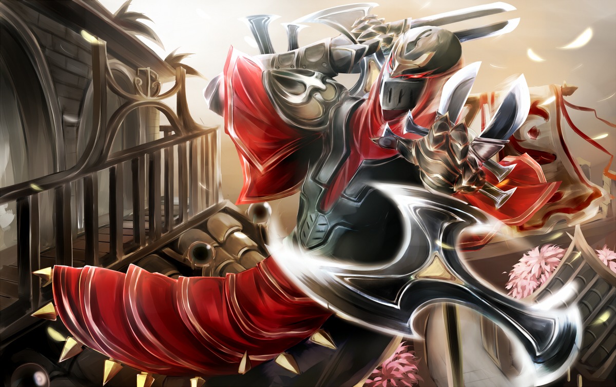 armor league_of_legends ninja sword umagenzin zed
