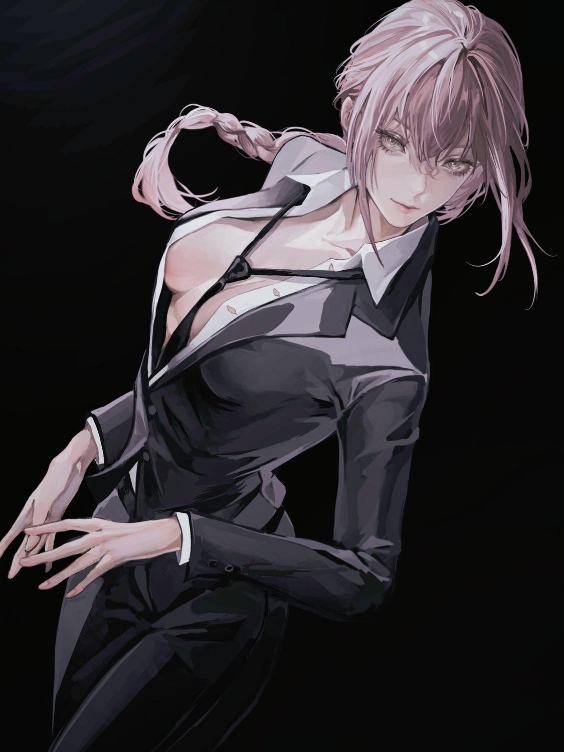 deadprince chainsaw man makima (chainsaw man) business suit no bra open  shirt | #727383 | yande.re