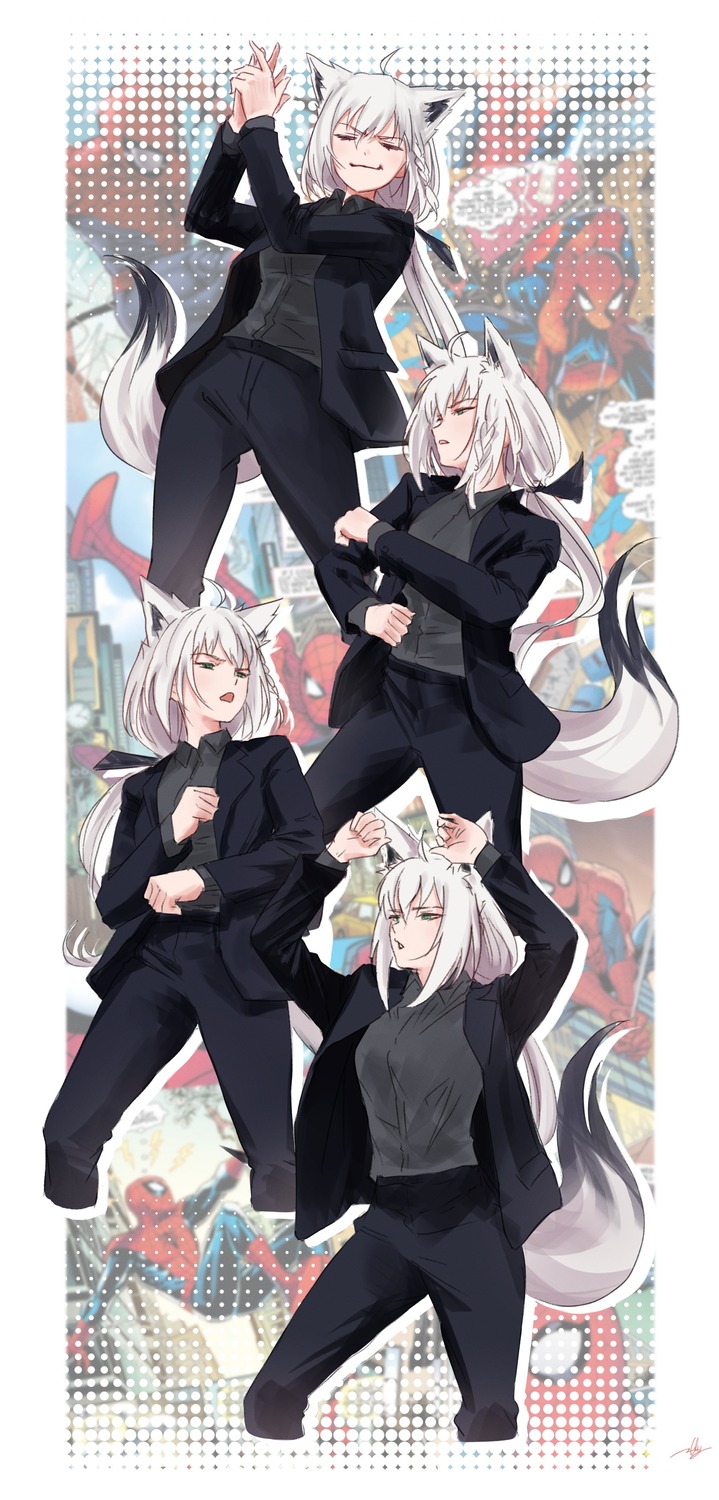 animal_ears business_suit hololive hololive_gamers hyde_(tabakko) kitsune shirakami_fubuki tail