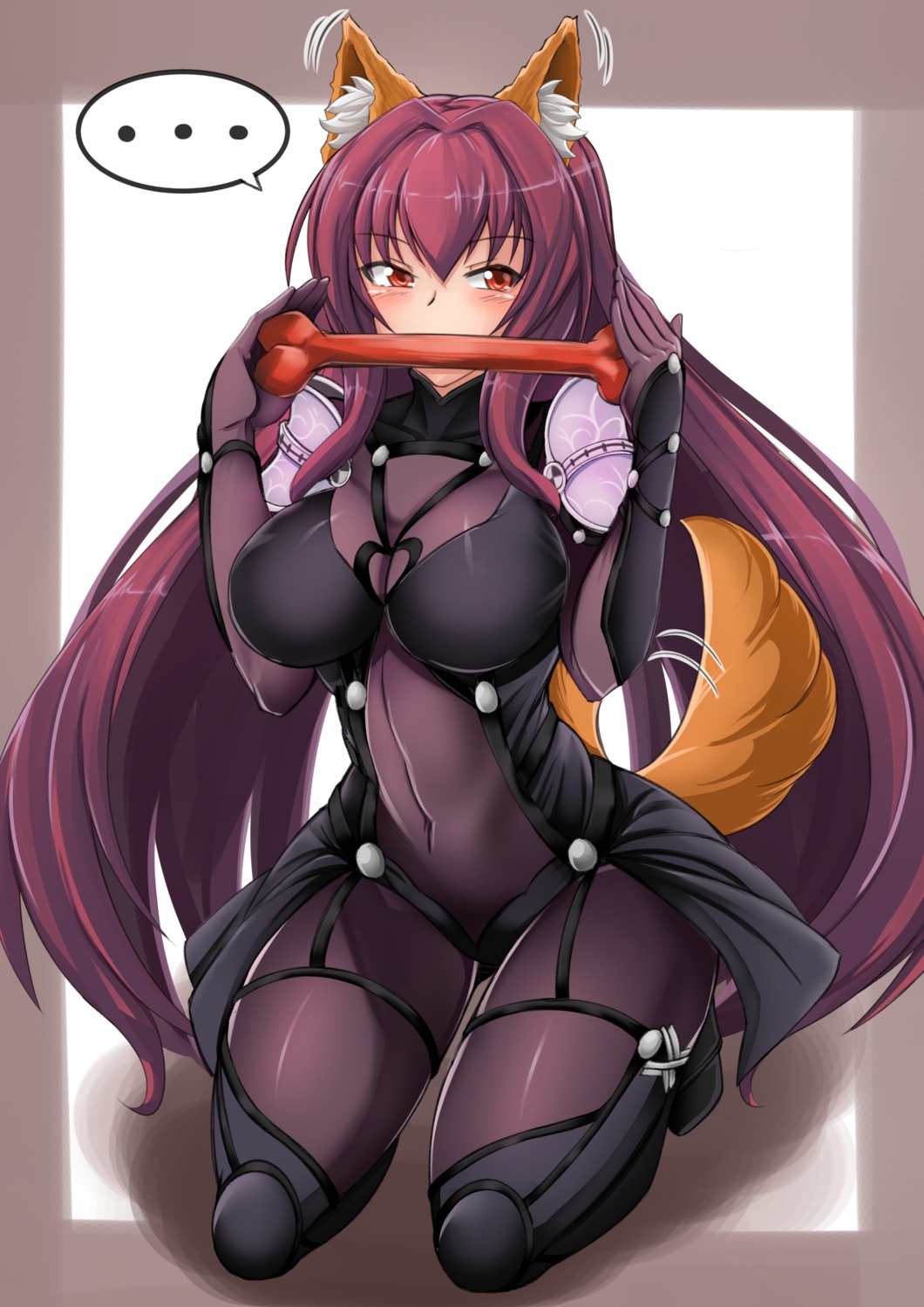 animal_ears armor bodysuit fate/grand_order inumimi scathach_(fate/grand_order) tail virusotaku