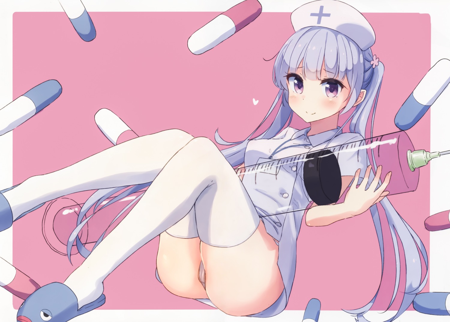 ass new_game! nitro_(mugityaoisii) nurse pantsu suzukaze_aoba thighhighs