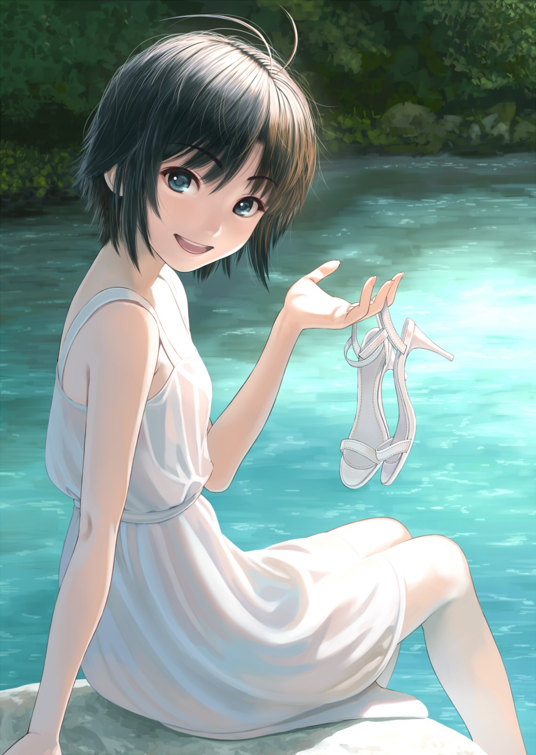 dress heels kikuchi_makoto nekopuchi summer_dress the_idolm@ster