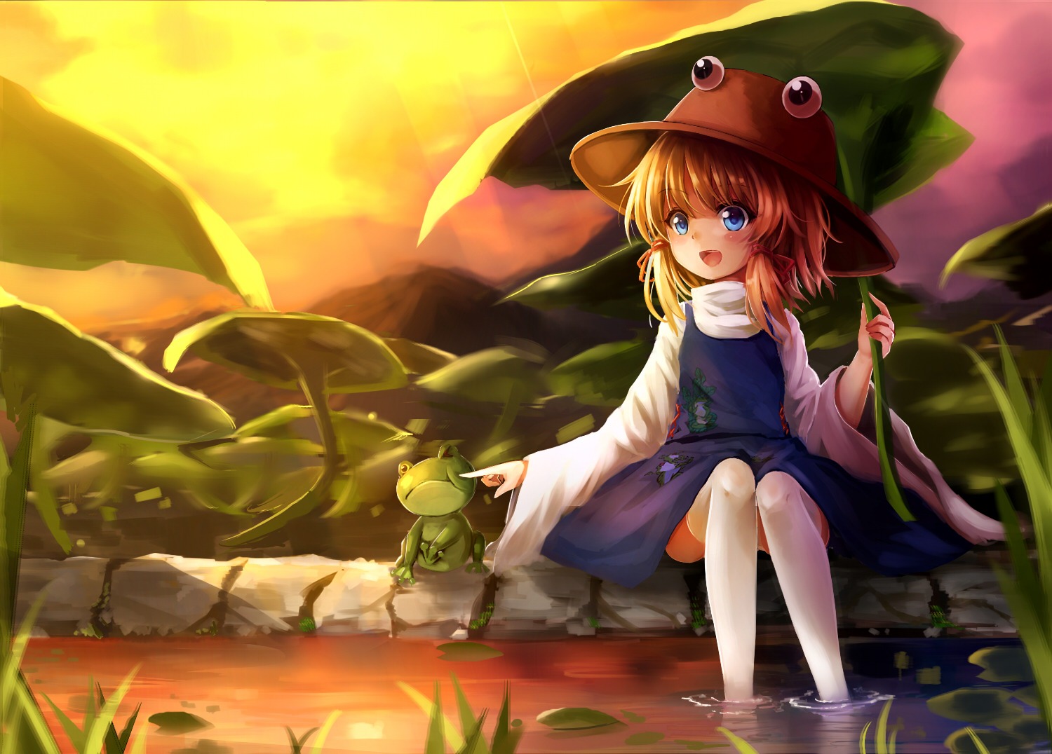 henrytz moriya_suwako thighhighs touhou