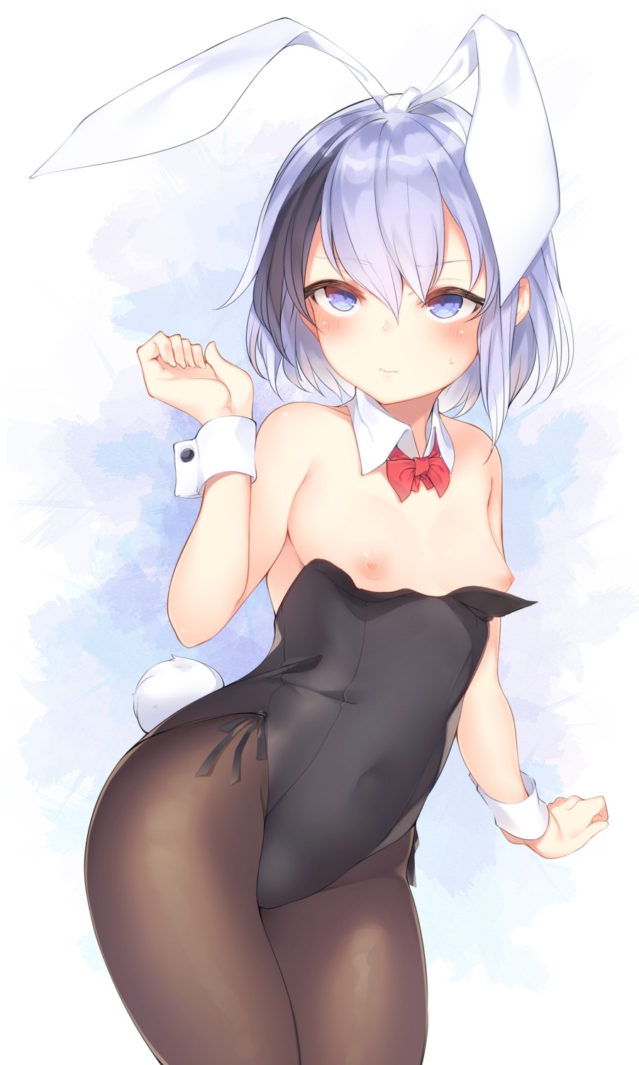 animal_ears breasts bunny_ears bunny_girl loli nipples no_bra otokuyou pantyhose tail