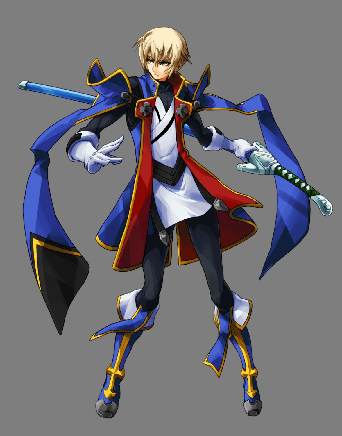 blazblue blazblue:_continuum_shift katou_yuuki kisaragi_jin male sword transparent_png