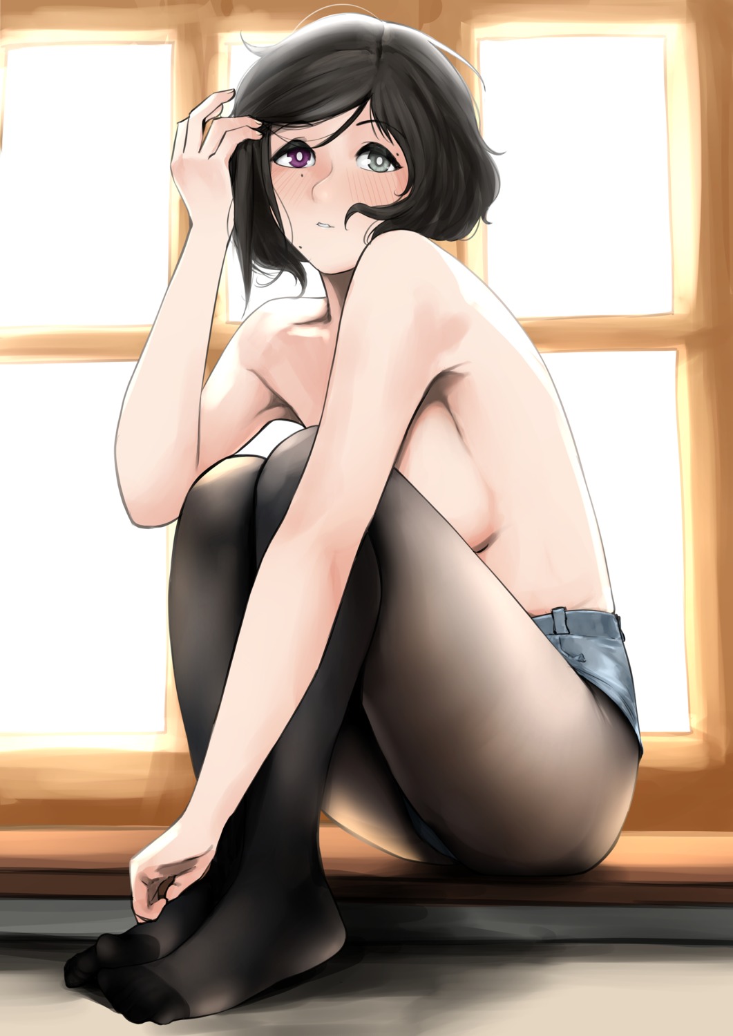 heterochromia pantyhose rain_prophet topless