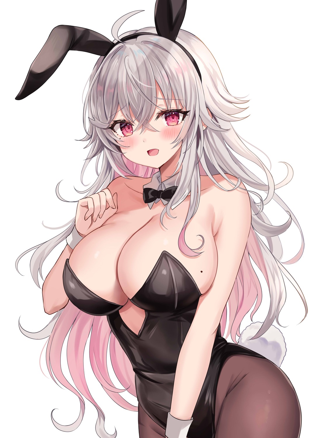 animal_ears bunny_ears bunny_girl no_bra pantyhose retsuto tail