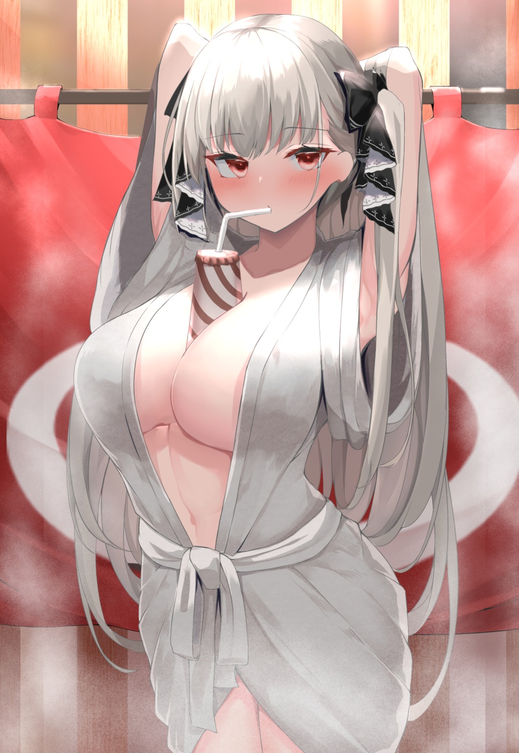 azur_lane formidable_(azur_lane) nephthys2356 no_bra open_shirt yukata