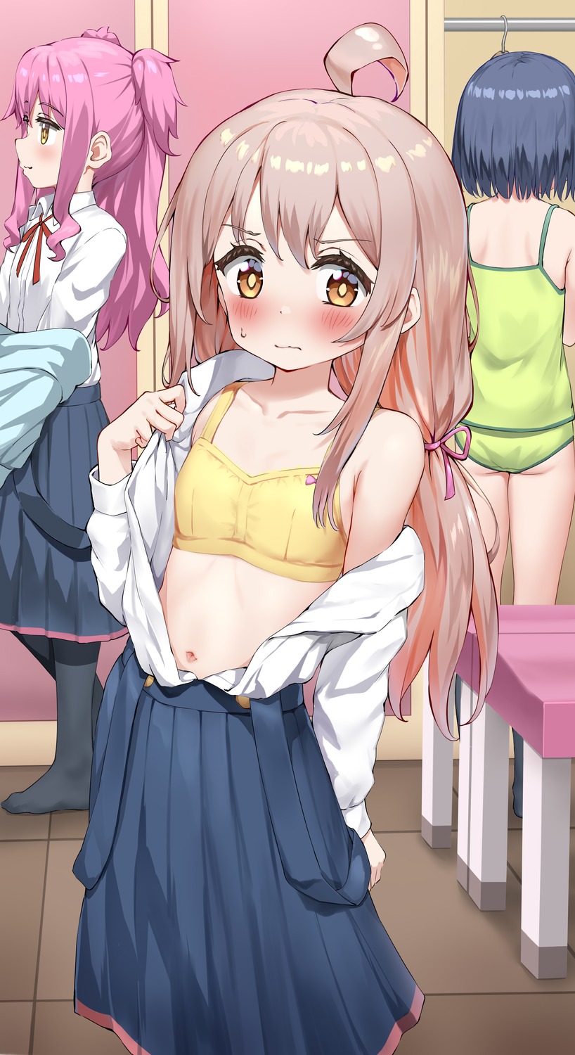 bra genderswap lingerie loli nedia_r onii-chan_wa_oshimai! open_shirt oyama_mahiro pantsu seifuku undressing