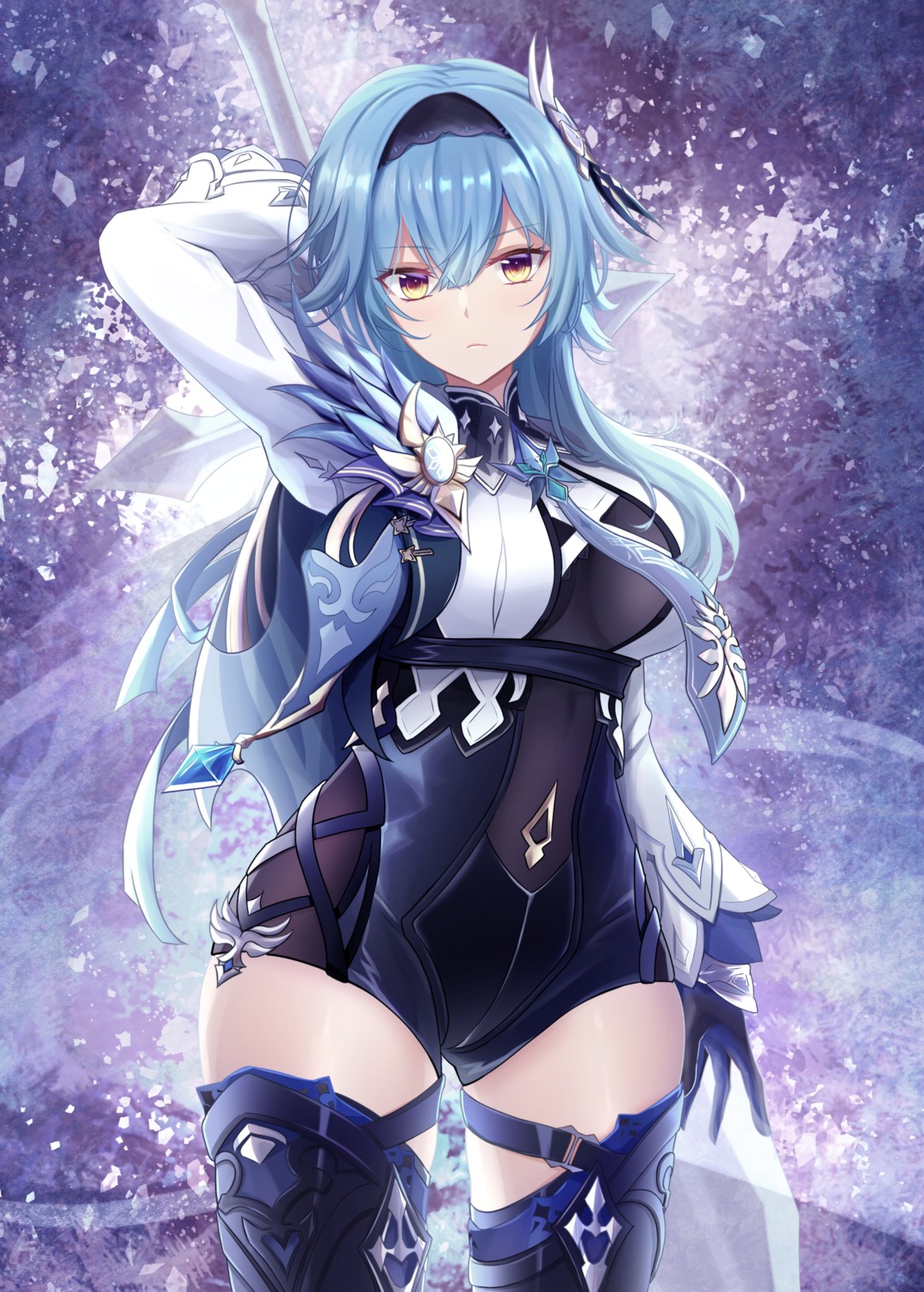 eula garter genshin_impact mon-chan sword thighhighs