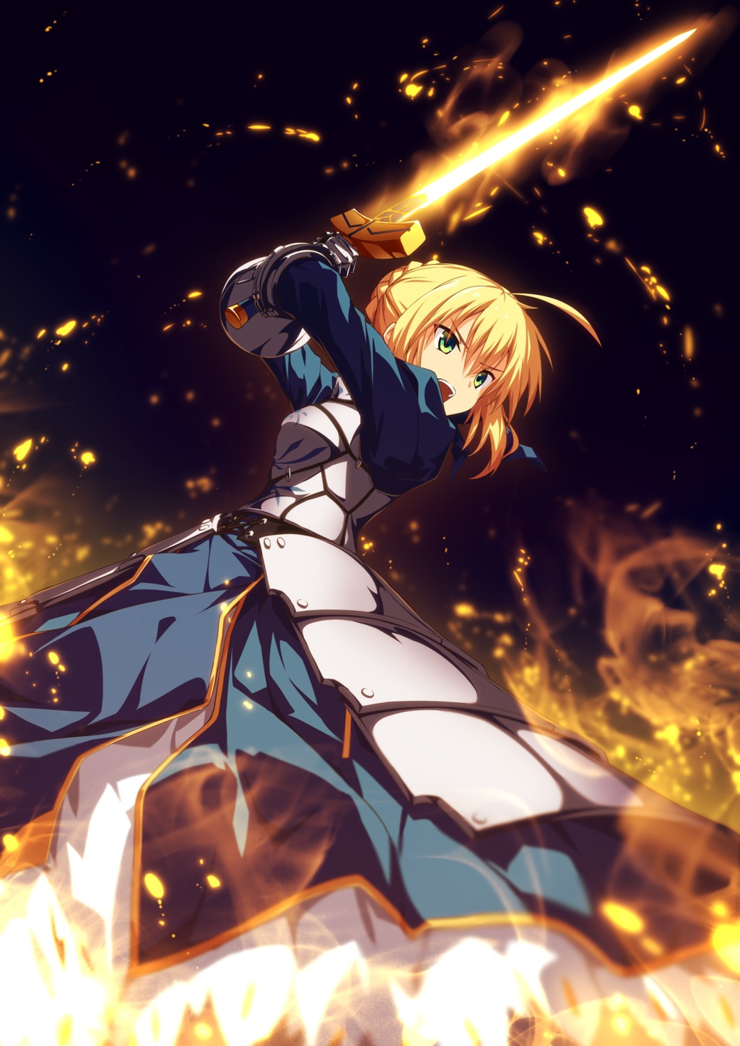 armor dress fate/grand_order fate/stay_night saber sword ugume