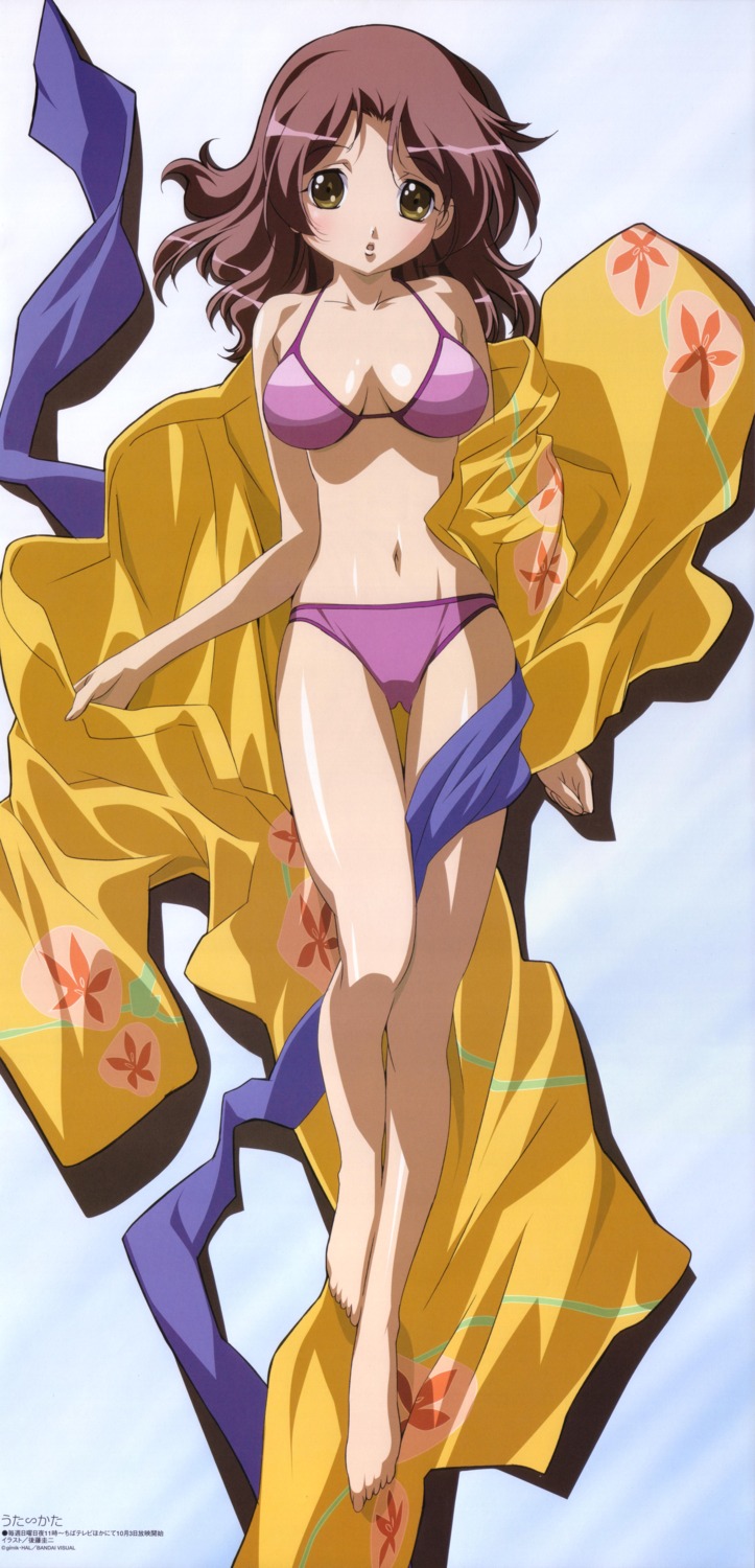 bikini cleavage gotou_keiji swimsuits takamura_keiko undressing uta_kata yukata