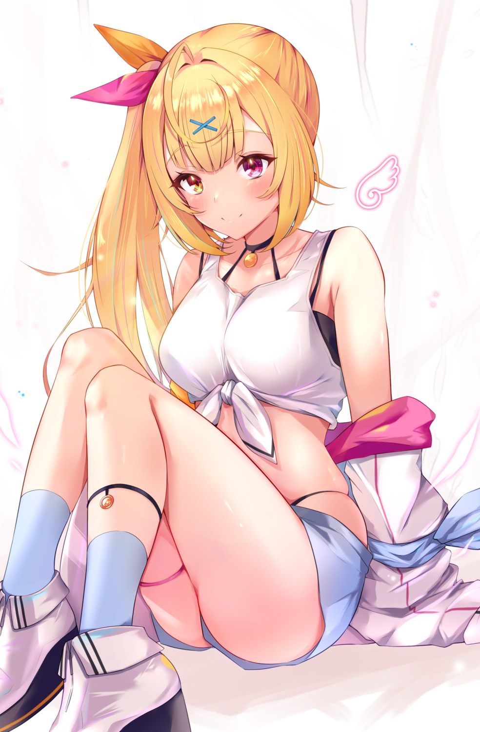 equal_(heartstrings) garter heterochromia hoshikawa_sara nijisanji pantsu