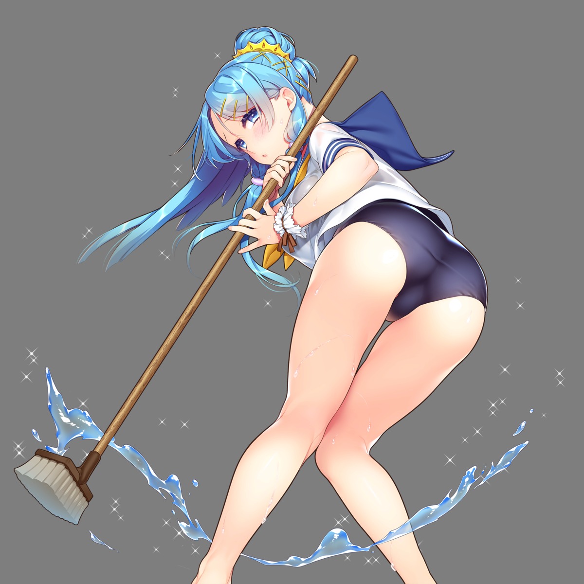 ass giuniu school_swimsuit seifuku swimsuits transparent_png uchi_no_himesama_ga_ichiban_kawaii