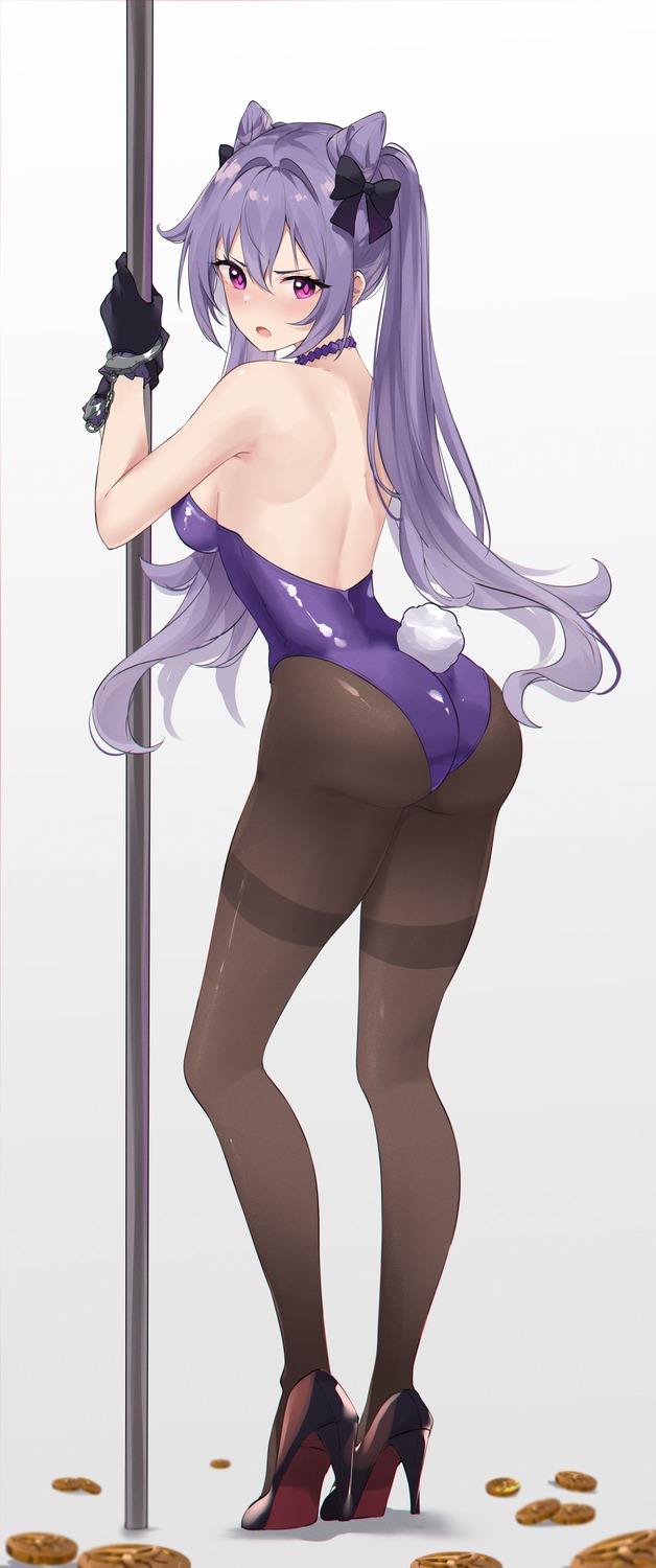 ass bunny_girl feint721 genshin_impact heels keqing pantyhose tail