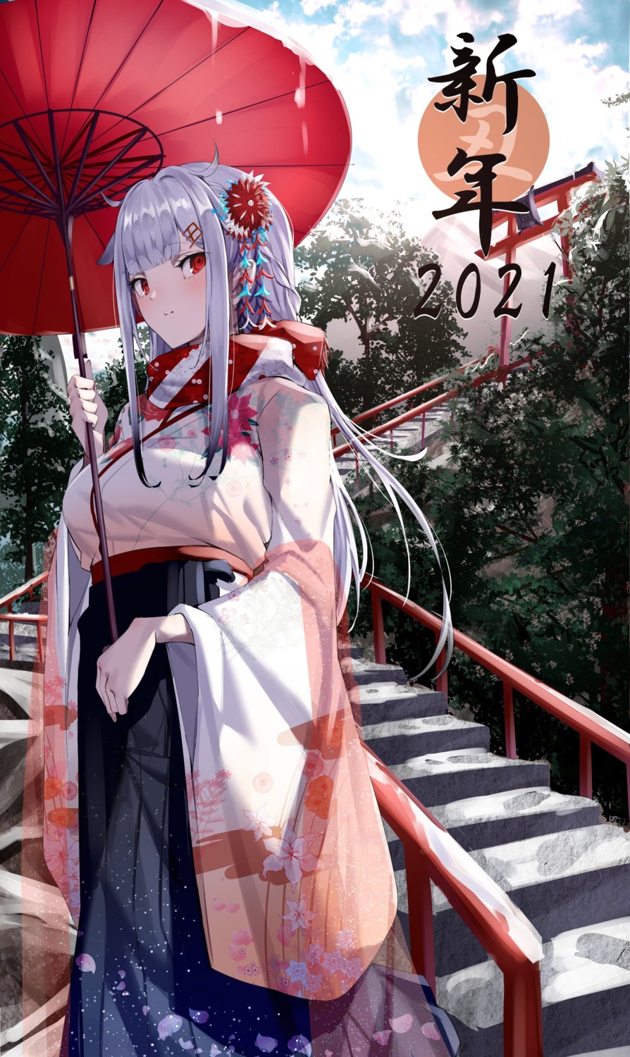 azarashi_(azrsot) japanese_clothes umbrella