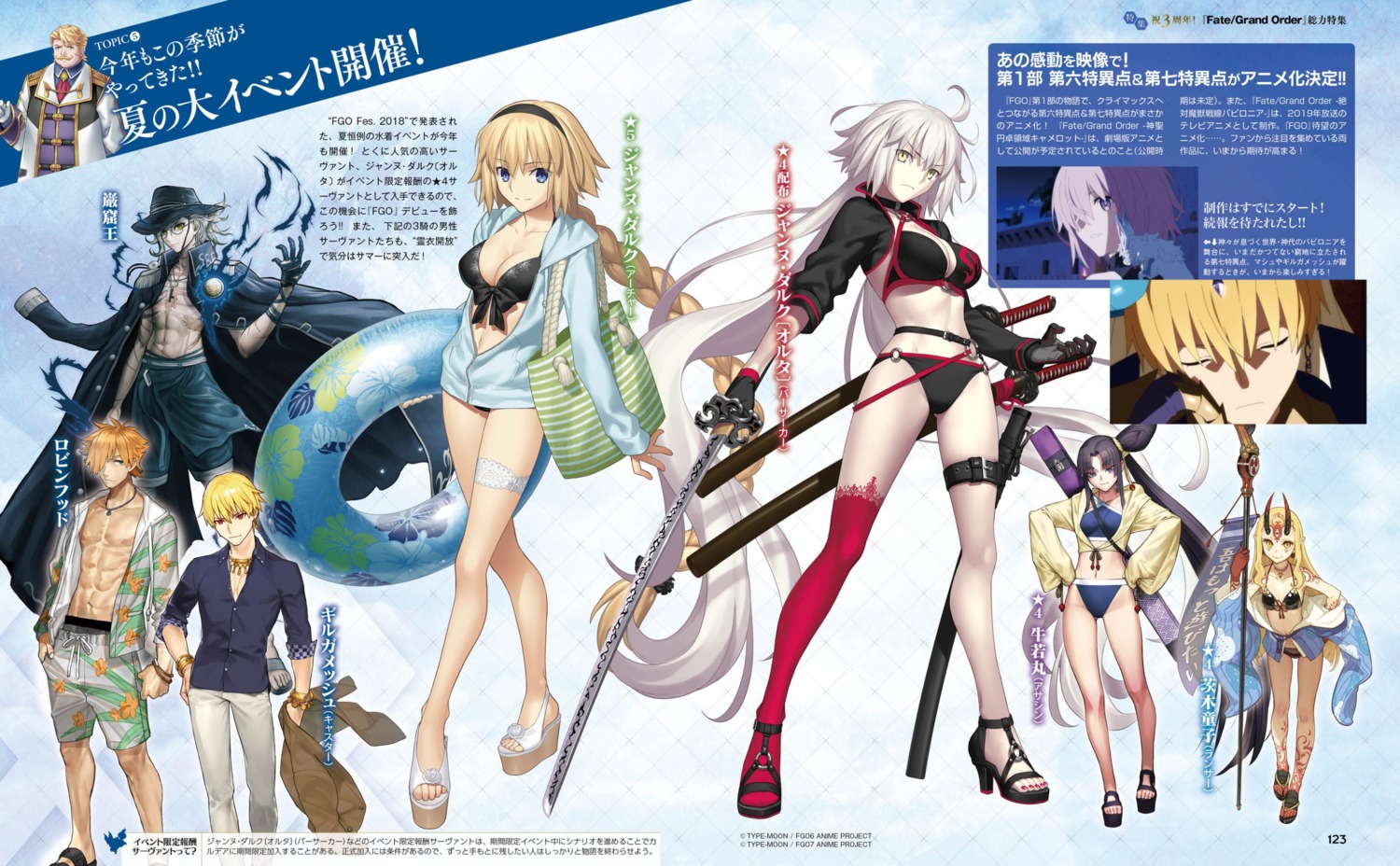 archer_(fate/extra) bikini cleavage edmond_dantes_(fate/grand_order) fate/grand_order garter gilgamesh_(fsn) goldorf_musik heels horns ibaraki_douji_(fate/grand_order) japanese_clothes jeanne_d'arc jeanne_d'arc_(alter)_(fate) jeanne_d'arc_(fate) komatsuzaki_rui mash_kyrielight megane open_shirt swimsuits sword takeuchi_takashi tattoo thighhighs ushiwakamaru_(fate/grand_order) wada_rco