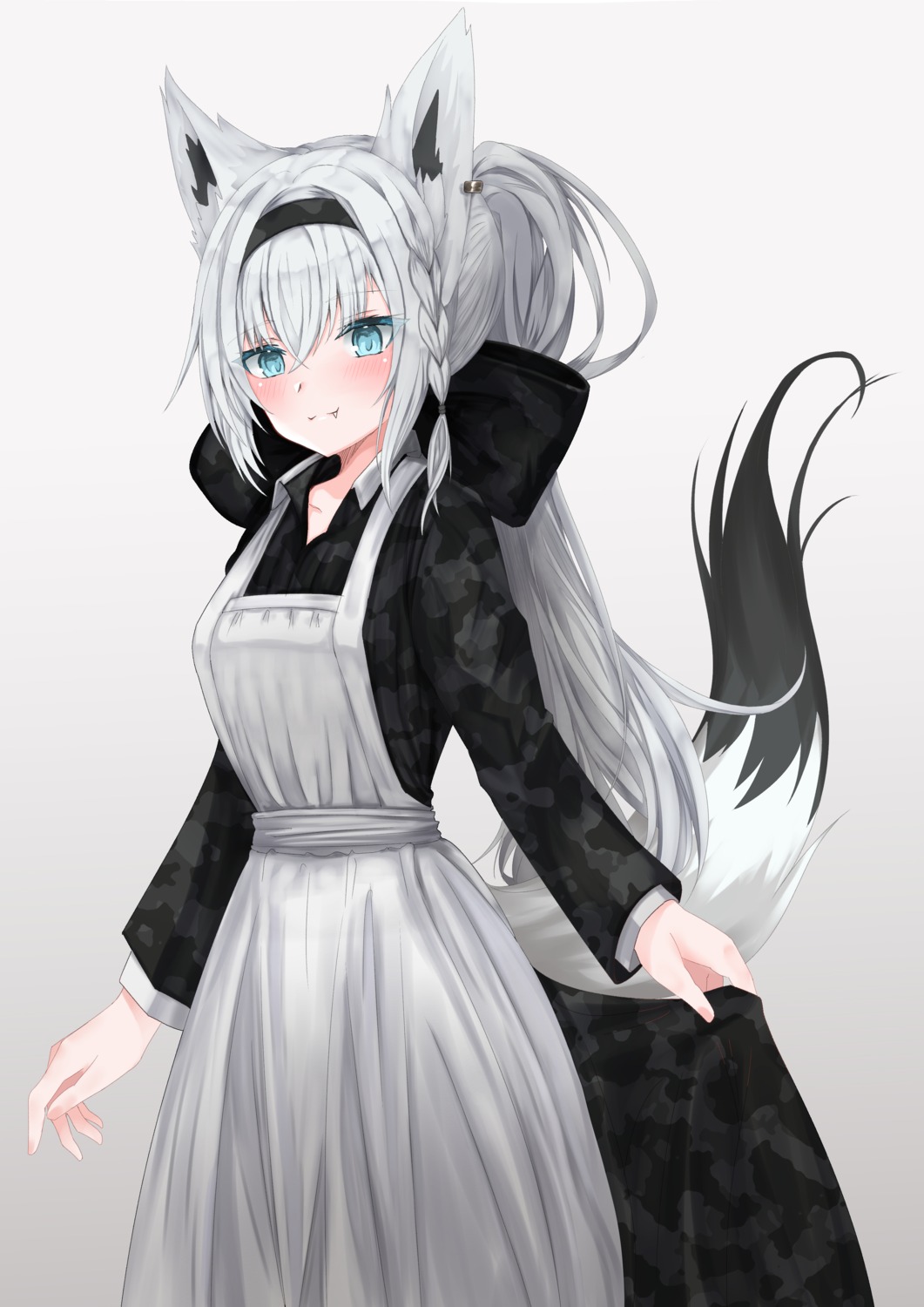 animal_ears hololive hololive_gamers kitsune maid micon shirakami_fubuki tail