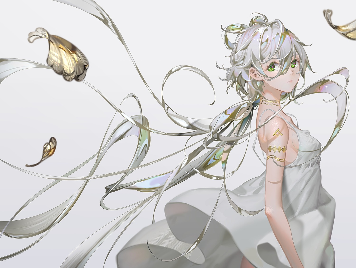 dress luo_tianyi no_bra skirt_lift tidsean vocaloid