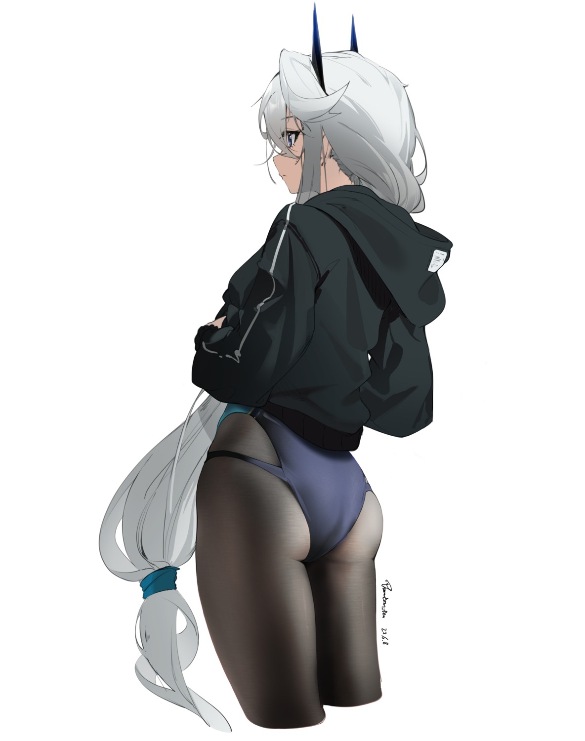 ass horns mark_jin pantyhose sketch swimsuits